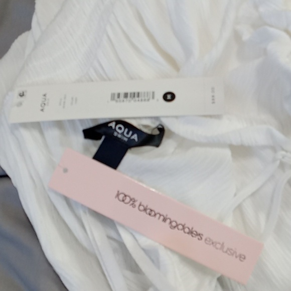 New AQUA Brand SWIM MEDIUM White Long Dress Women NWOT Beach Resort - Picture 9 of 10